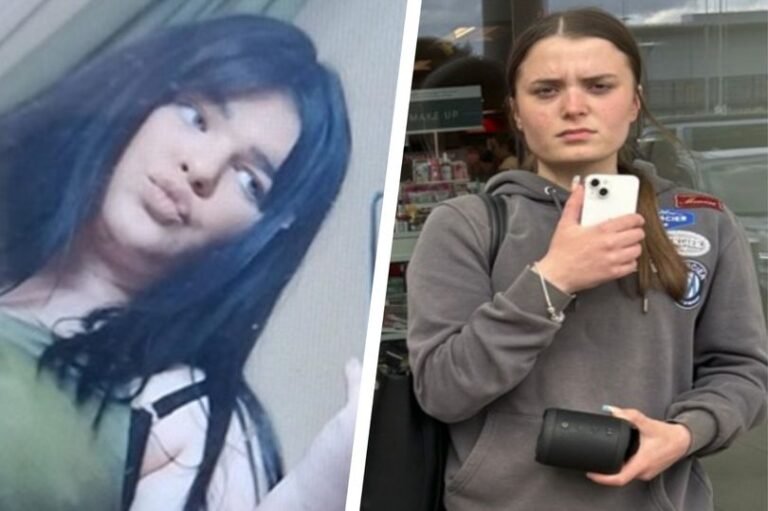 Photo of two teenage girls, aged 14 and 16, who are missing and believed to be travelling together, with a description of their clothing and last known location, as part of a nationwide search effort in the UK