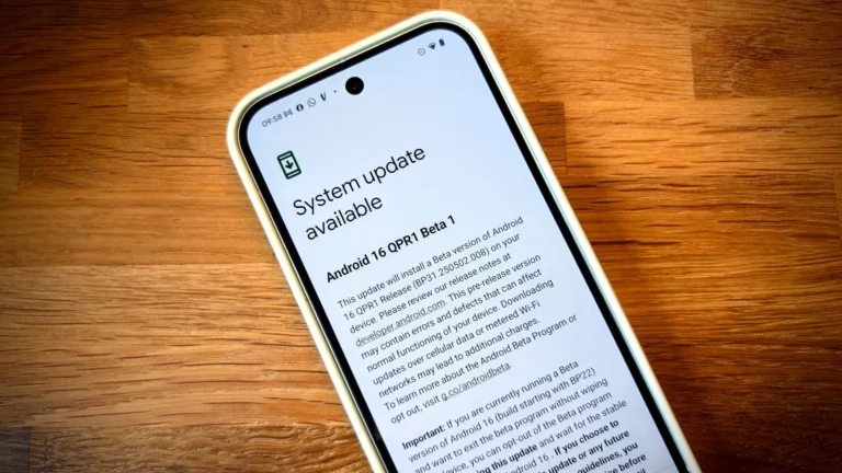 Android 17 beta announcement featured image, showing a Pixel phone with a blurred background and split UI elements, representing the new features and improvements of the mobile operating system