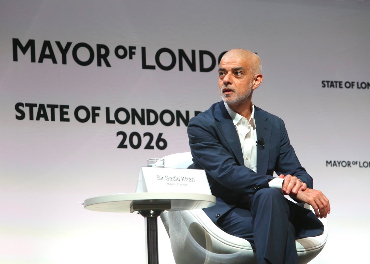 Sadiq Khan, the Mayor of London, speaking out against the Great Israeli Real Estate event, which has been accused of promoting Israeli settlements in the West Bank, a highly contentious issue in the Israeli-Palestinian conflict, with many arguing that the settlements hinder the peace process and are illegal under international law