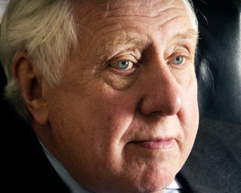 Roy Hattersley, a prominent figure in the Labour movement, pictured in his later years, still passionate about social justice and equality, a true Labour icon