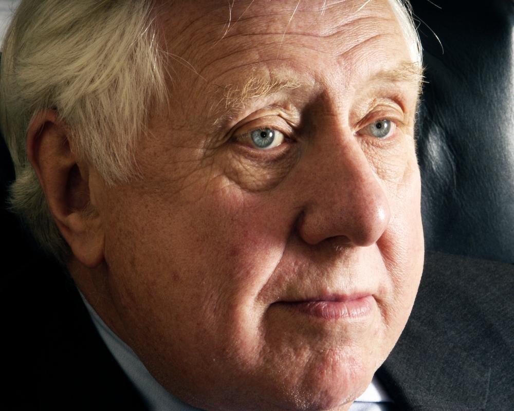 Roy Hattersley, a prominent figure in the Labour movement, pictured in his later years, still passionate about social justice and equality, a true Labour icon