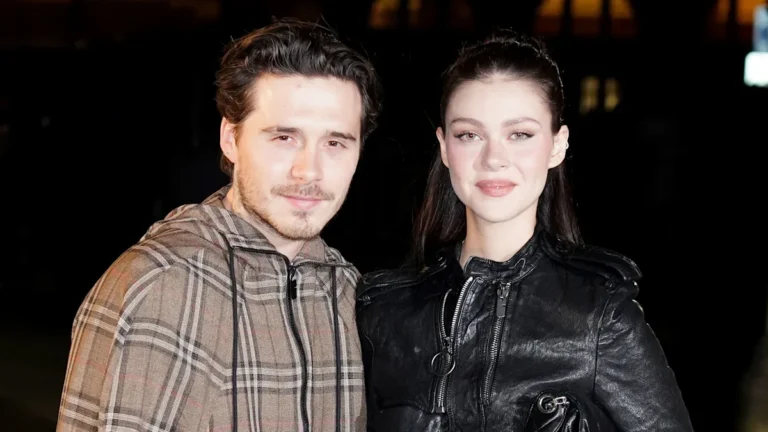 Brooklyn Beckham and Nicola Peltz share a romantic moment on Valentine's Day, with the couple's love and affection for each other on full display in this heartwarming image, showcasing their strong bond and behaviour towards each other