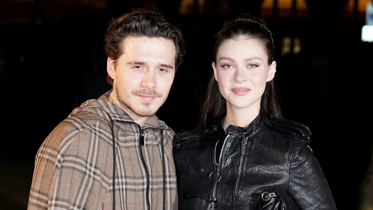 Brooklyn Beckham and Nicola Peltz share a romantic moment on Valentine's Day, with the couple's love and affection for each other on full display in this heartwarming image, showcasing their strong bond and behaviour towards each other