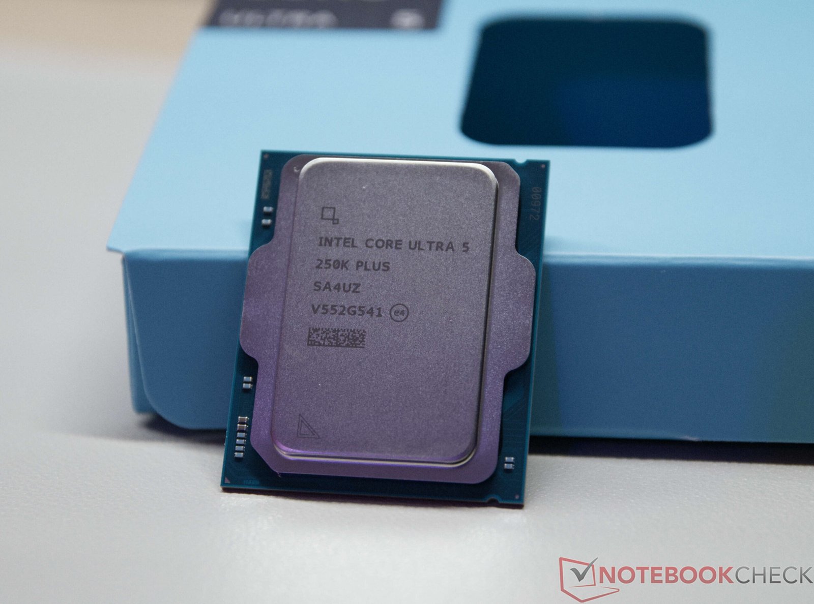 Intel Core Ultra 5 250K Plus processor on a motherboard