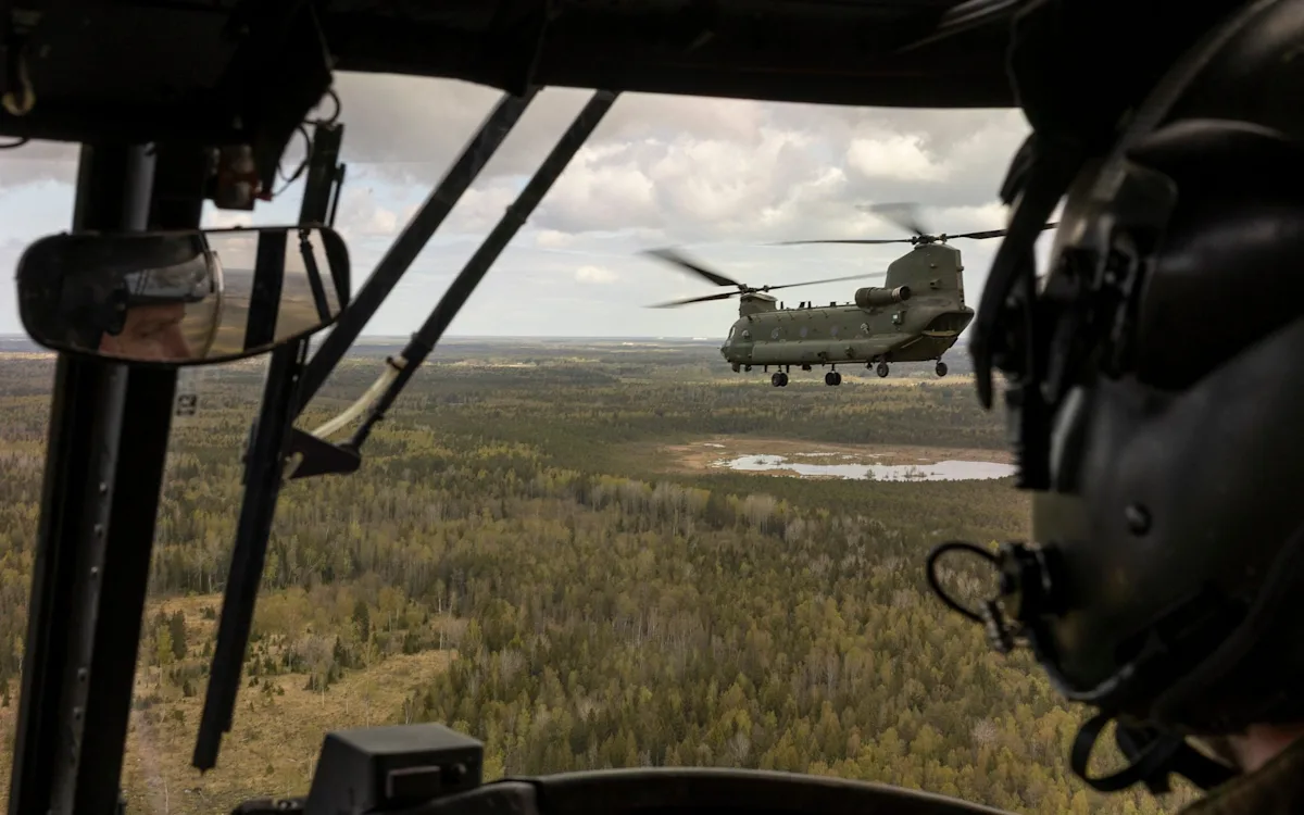 NATO aircraft flying in formation, a symbol of the alliance's strength and commitment to protecting its member states, particularly in the Baltic region where Russia's behaviour has been a cause for concern