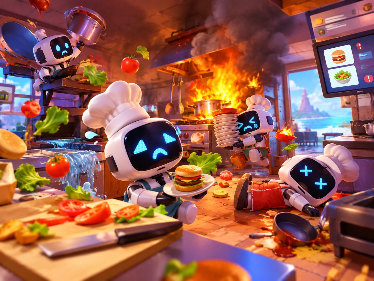 AI playing Overcooked game