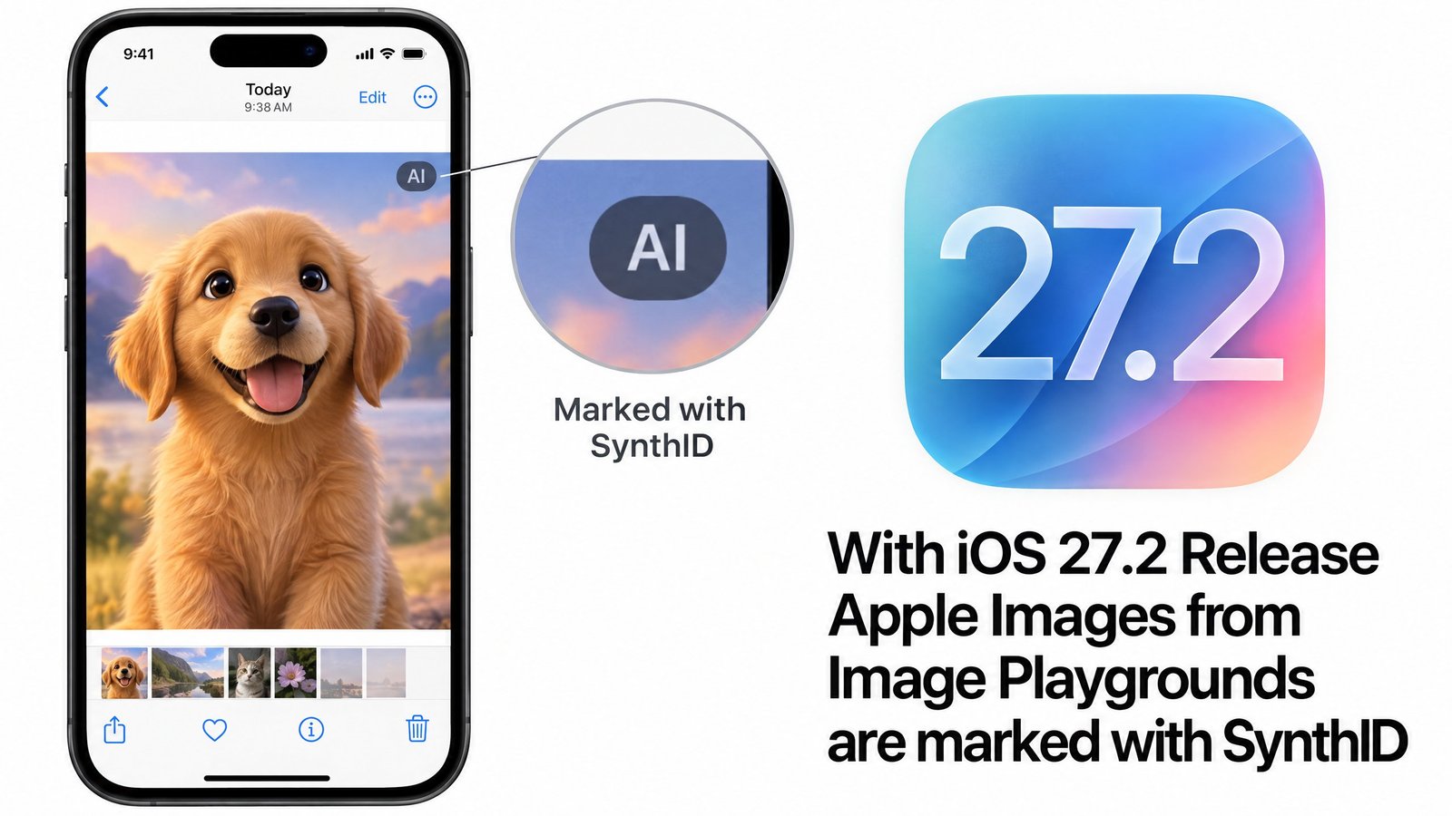Apple iPhone with Google SynthID watermark