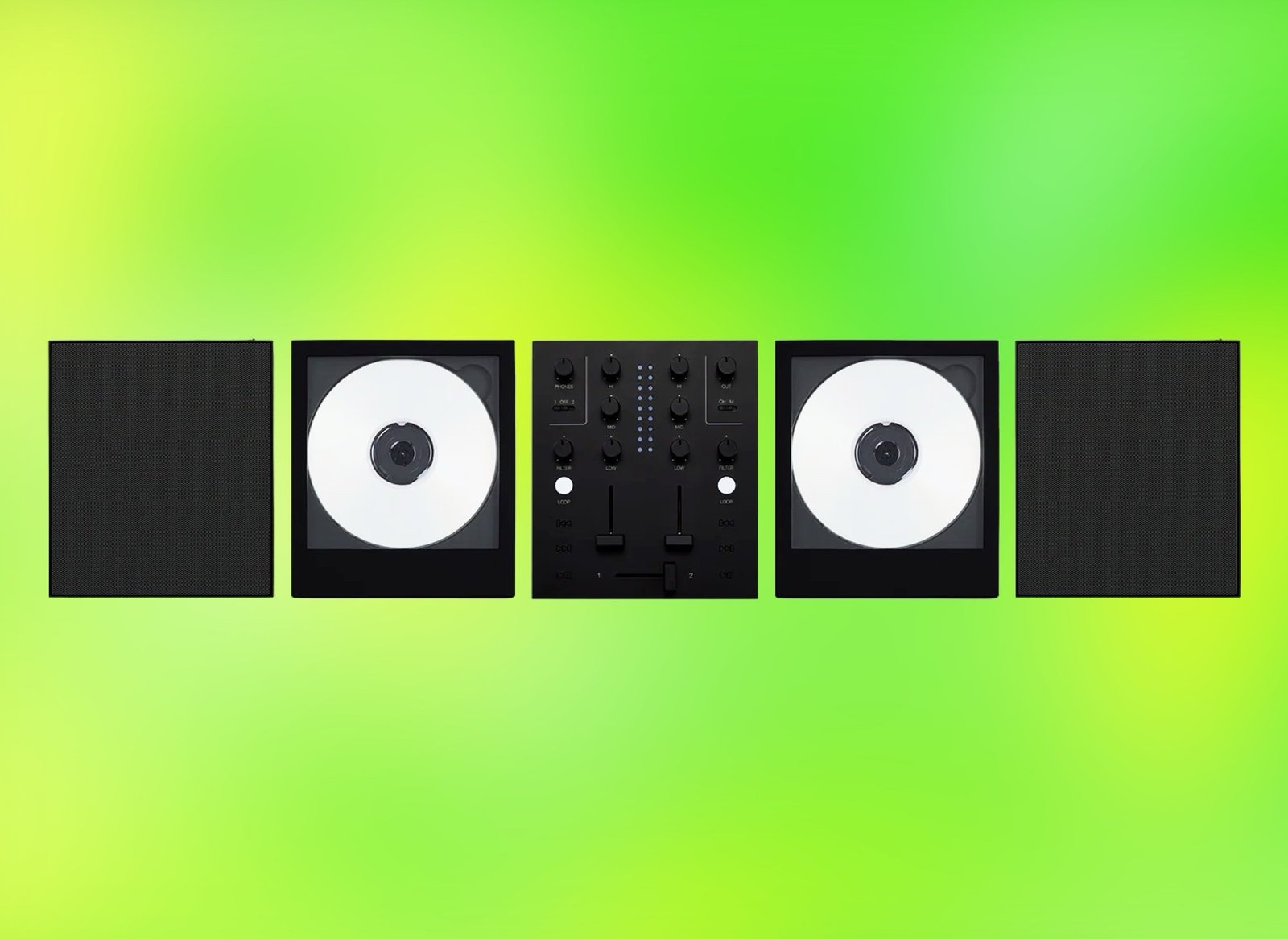 km5 Cp1 sound system with mixer and speaker