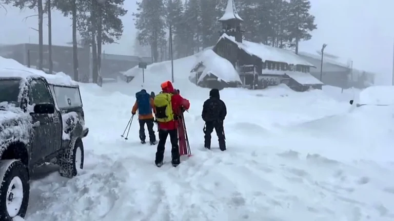 Avalanche in California leaves nine skiers missing, with rescue teams searching for the missing individuals in the snowy terrain, highlighting the dangers of skiing and the importance of safety measures