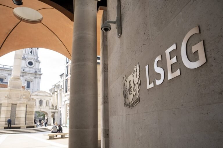 London Stock Exchange building with IPO news