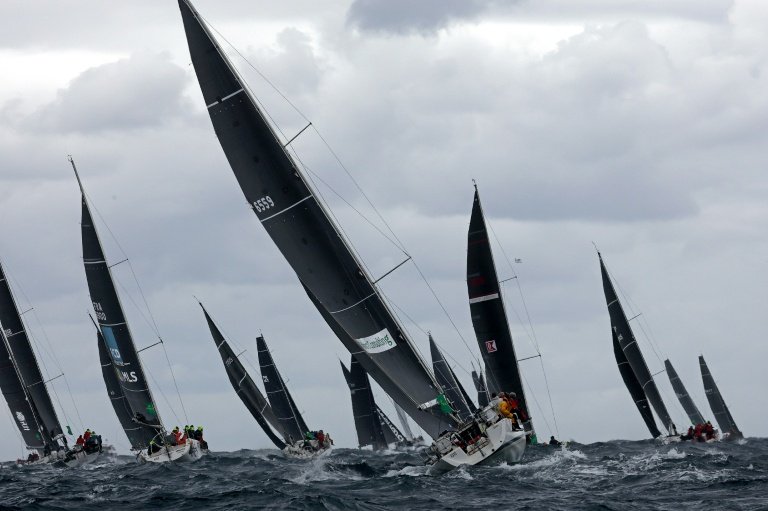 Sydney to Hobart yacht race in action